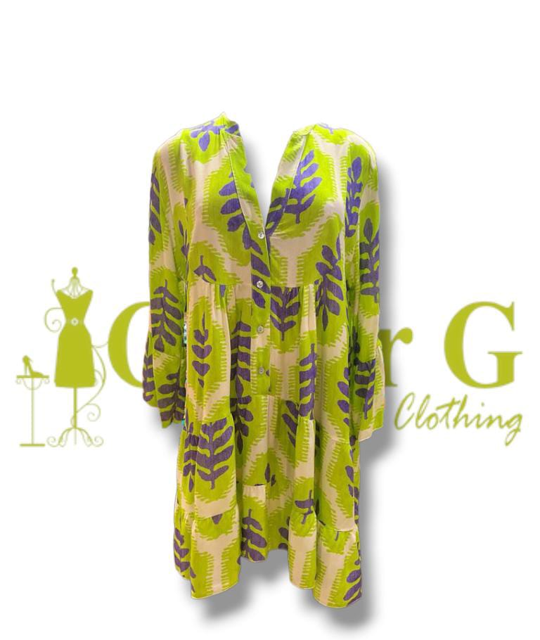 LEAF PATTERN DRESS