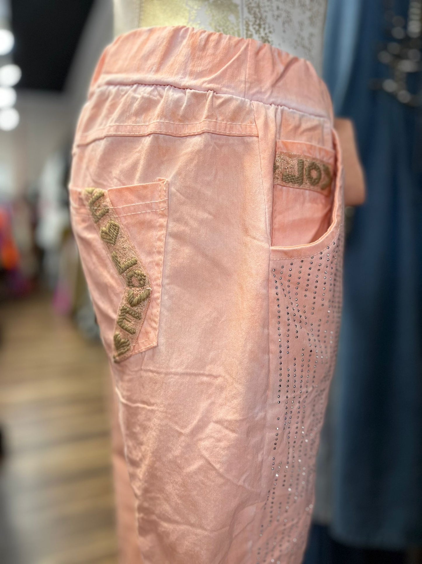 SEQUIN PANTS WITH POCKETS