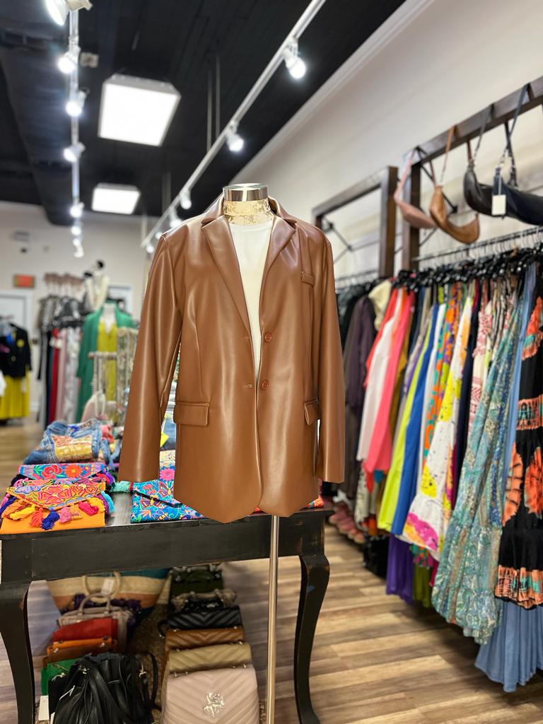 SYNTHETIC LEATHER JACKET