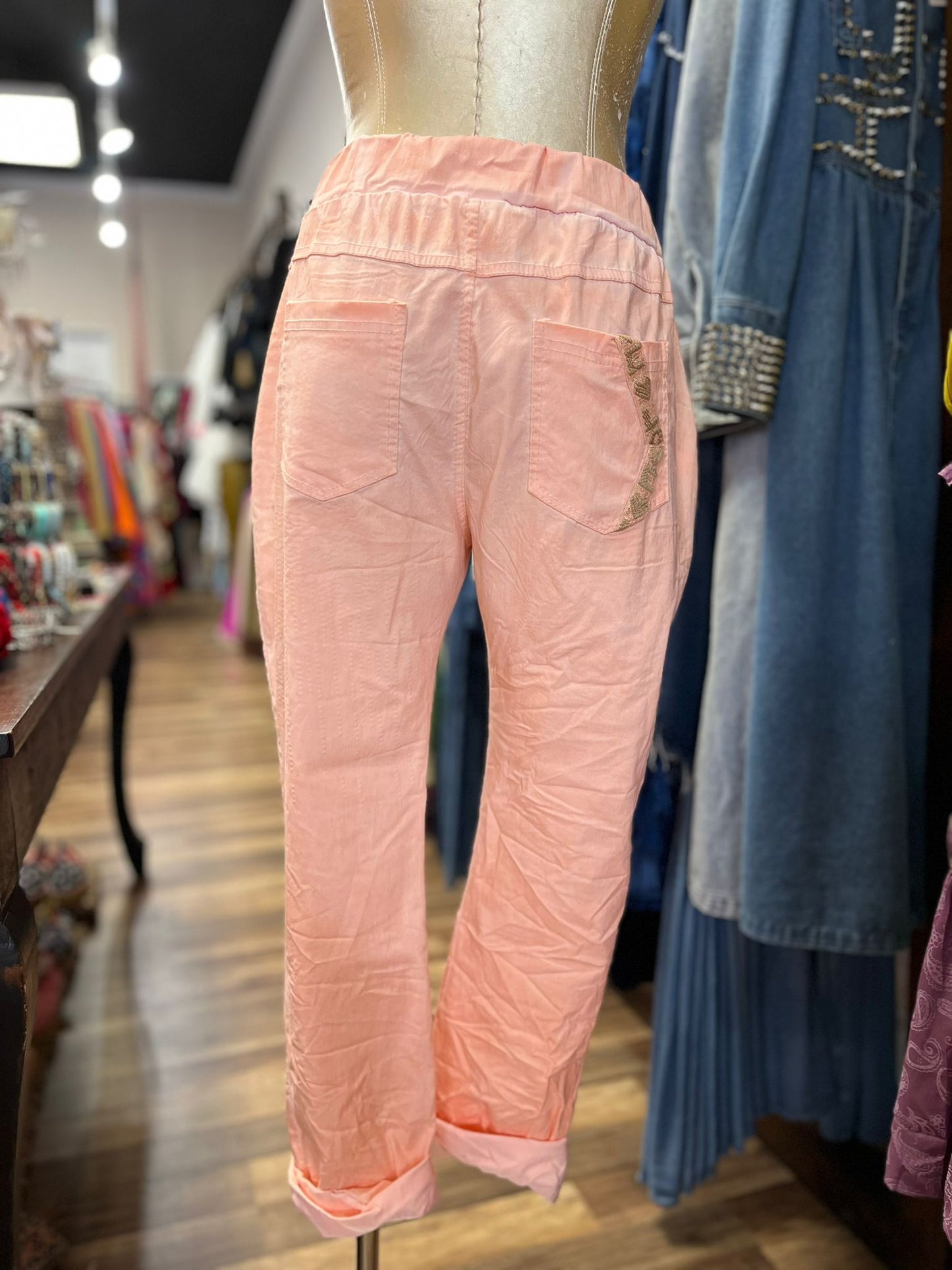 SEQUIN PANTS WITH POCKETS