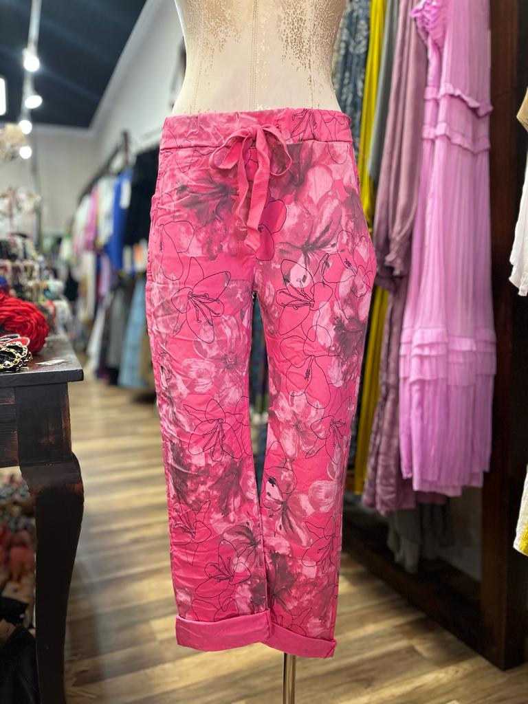 FLOWER PATTERN PANTS