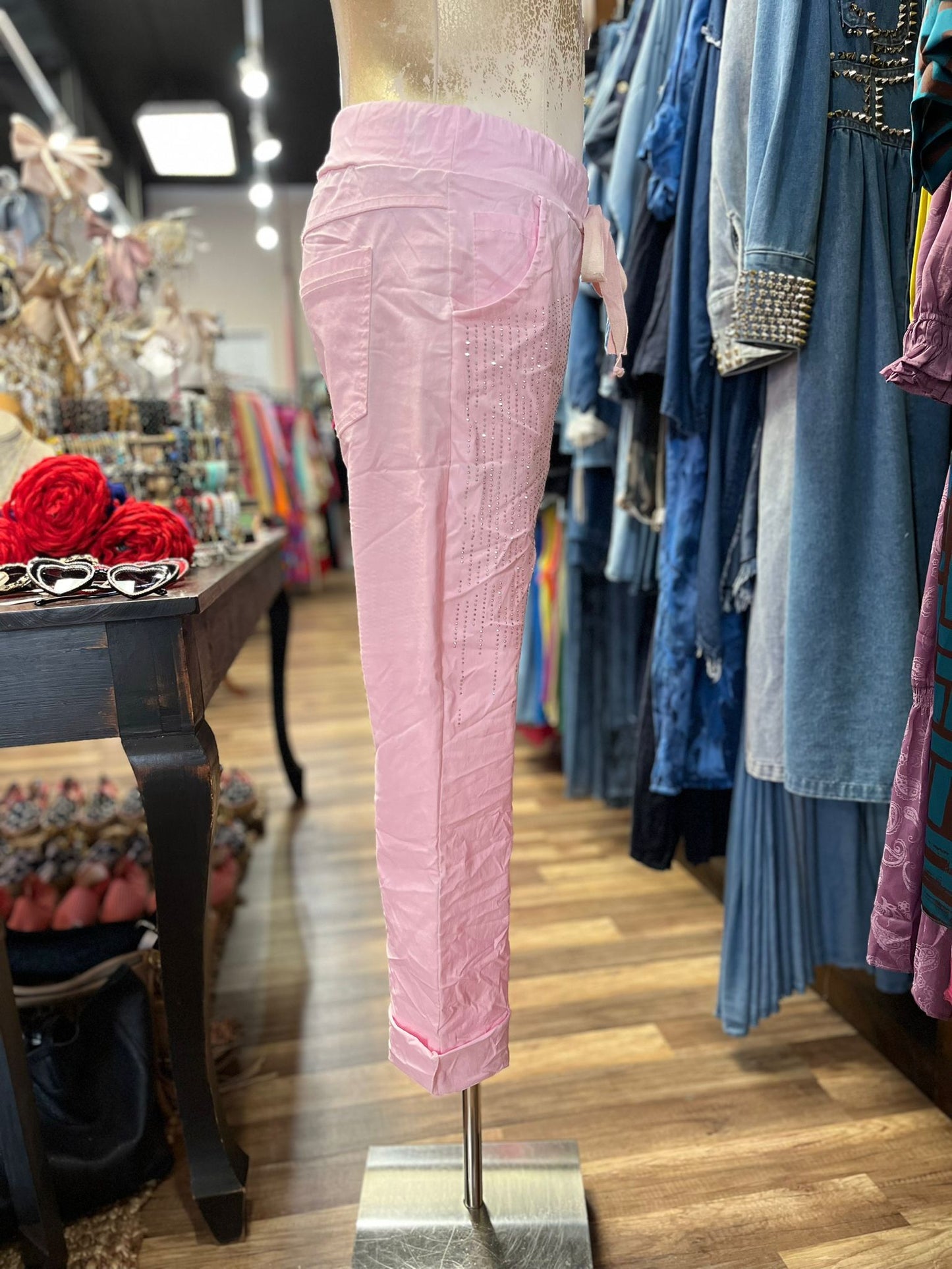 RHINESTONED PANTS