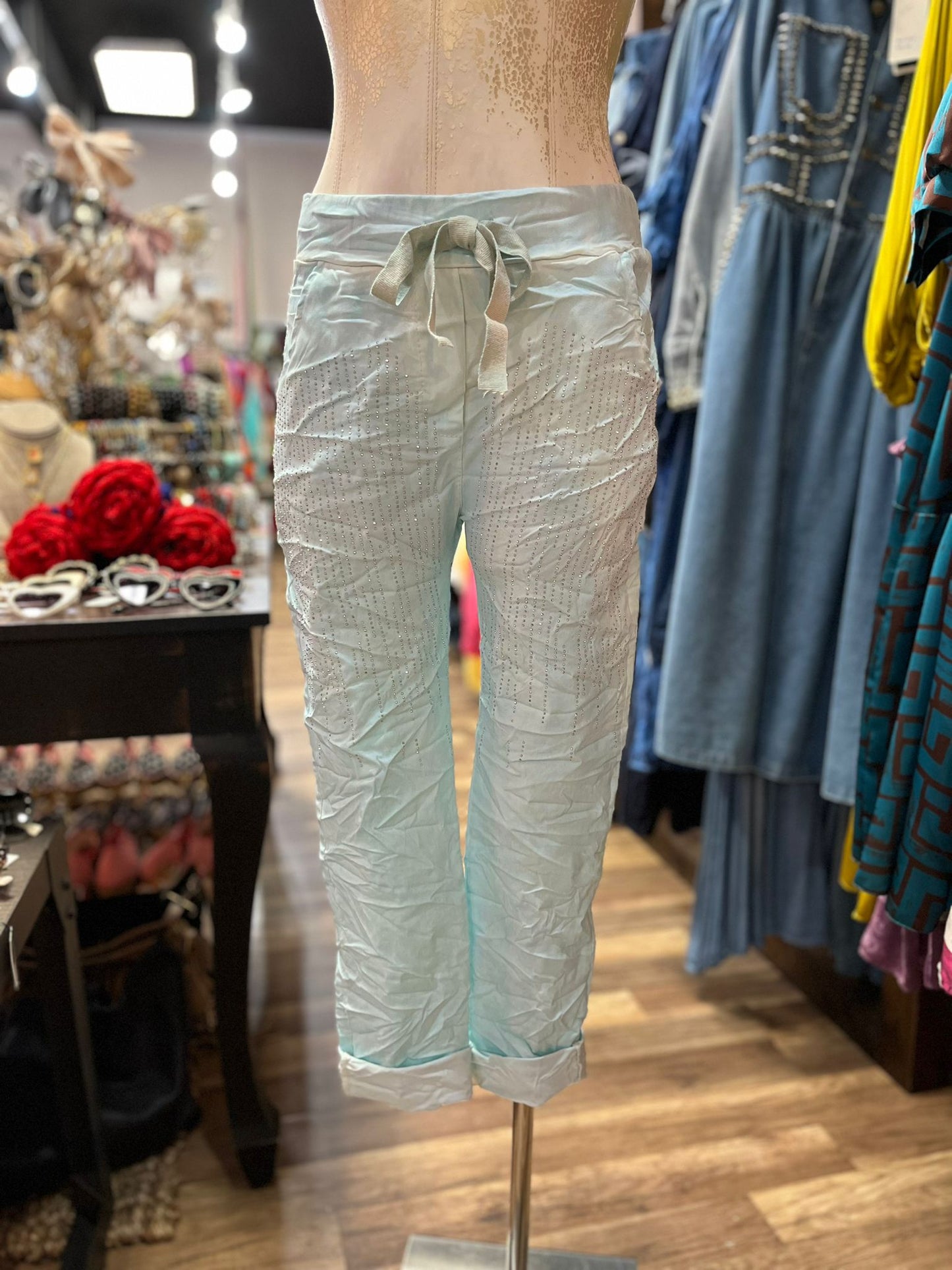 RHINESTONED PANTS