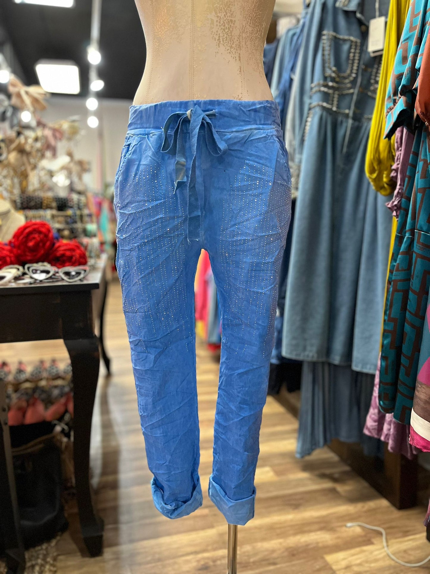 RHINESTONED PANTS