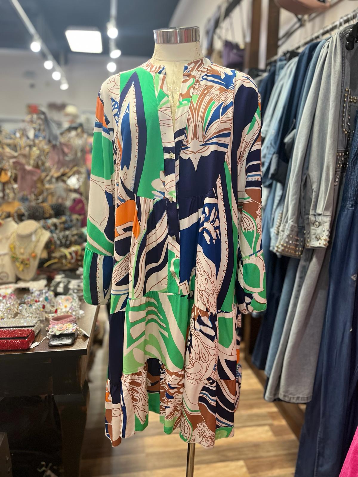 MULTI COLOR PATTERN DRESS