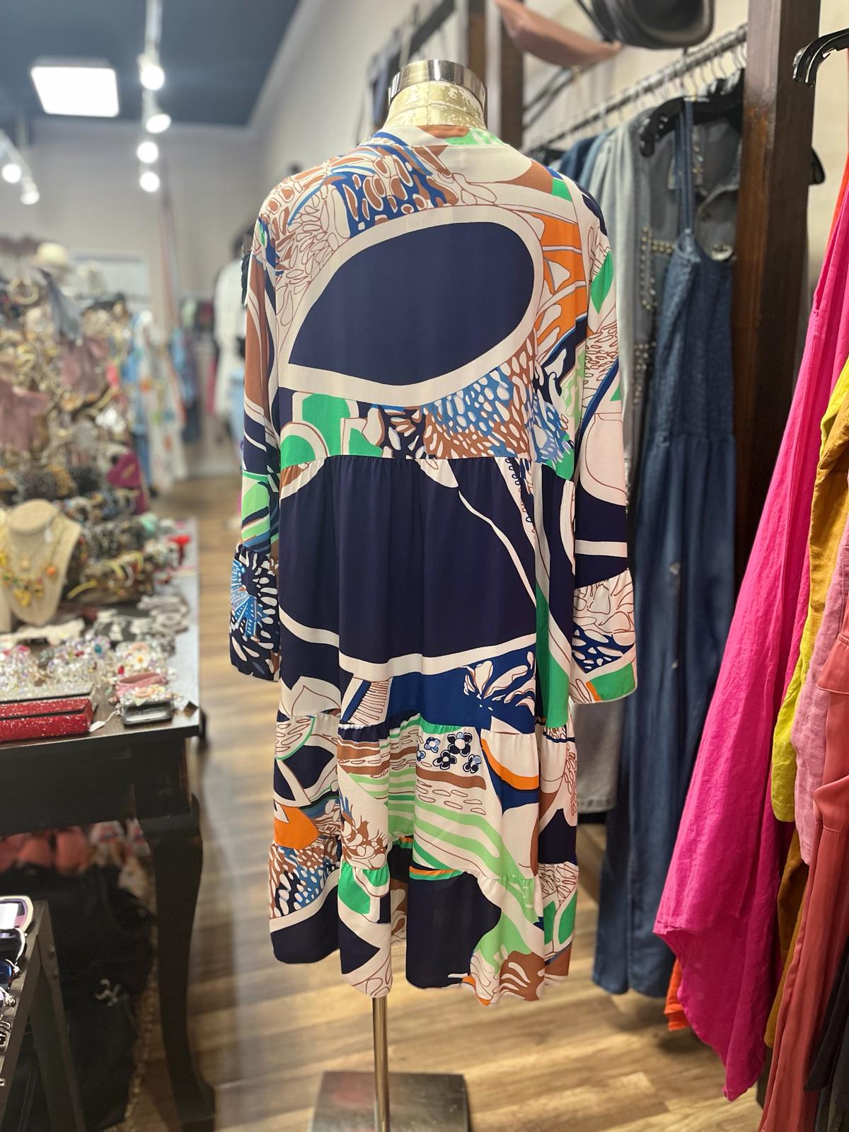 MULTI COLOR PATTERN DRESS