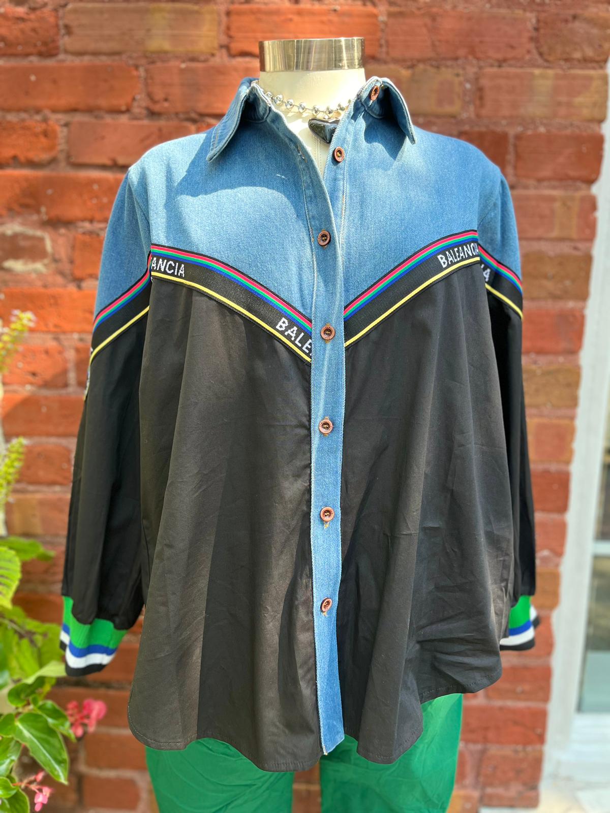 BLACK AND JEAN SHIRT