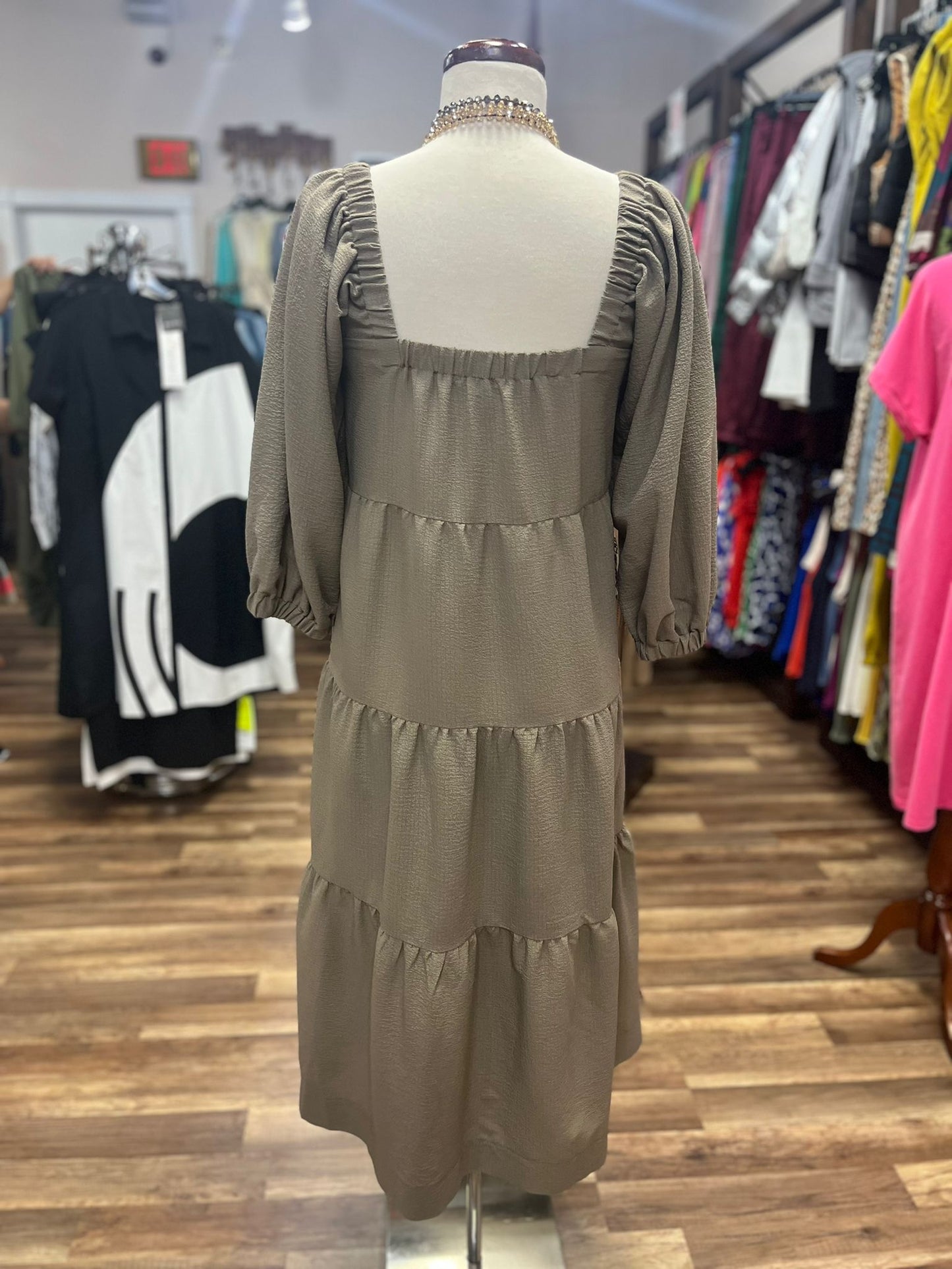 LONG POLYESTER DRESS