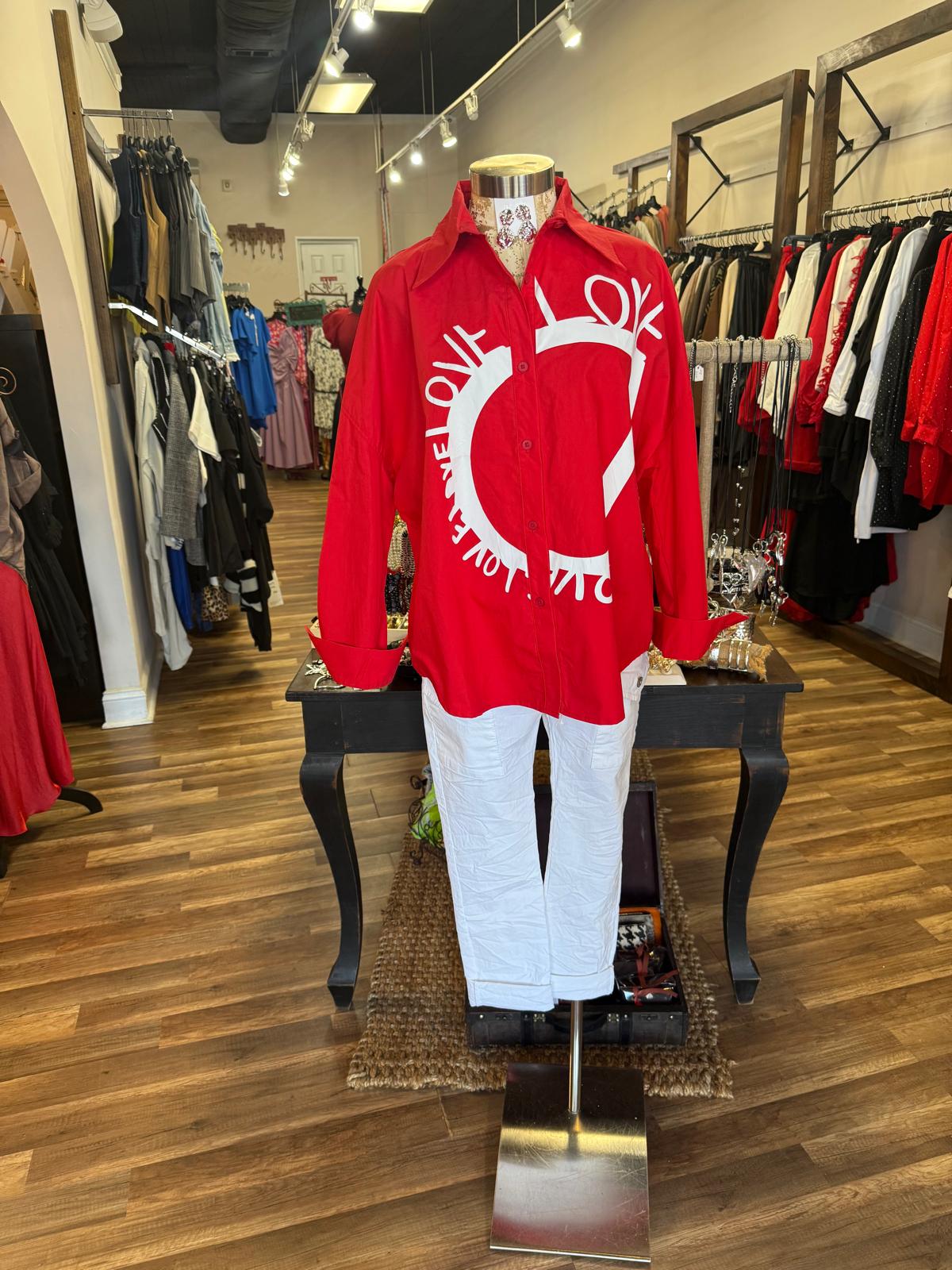"LOVE" LONG SLEEVES SHIRT