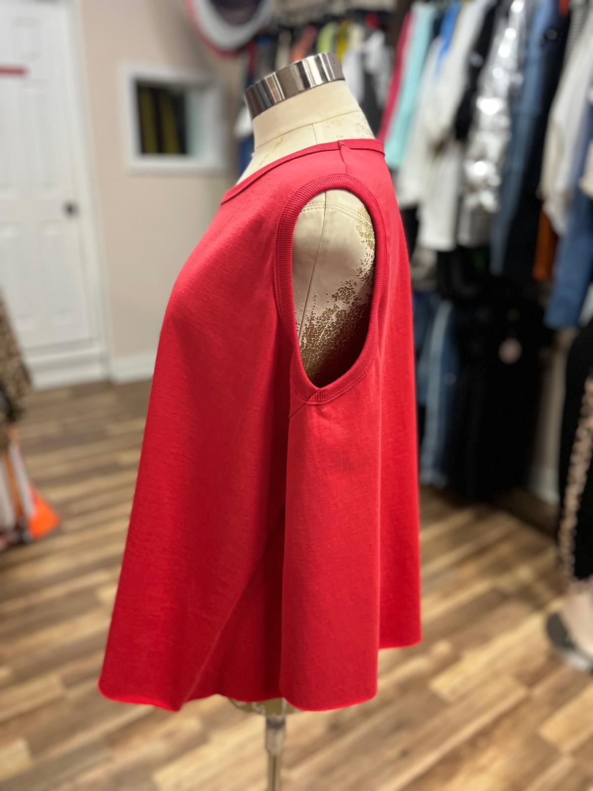 BLOUSE SLEEVLESS RED
