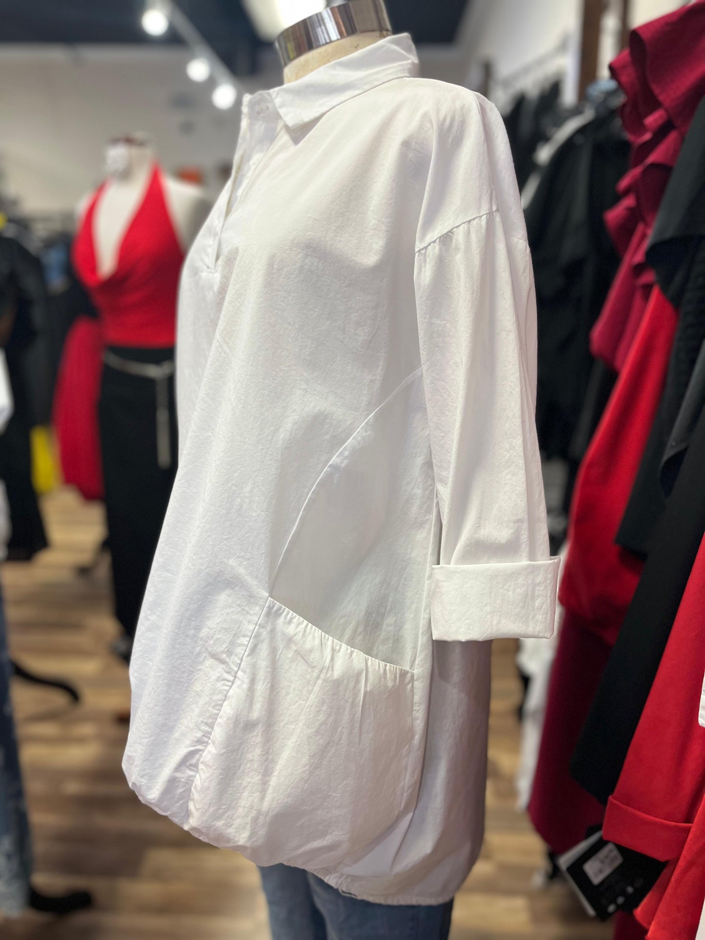 LONG BLOUSE WITH POCKETS