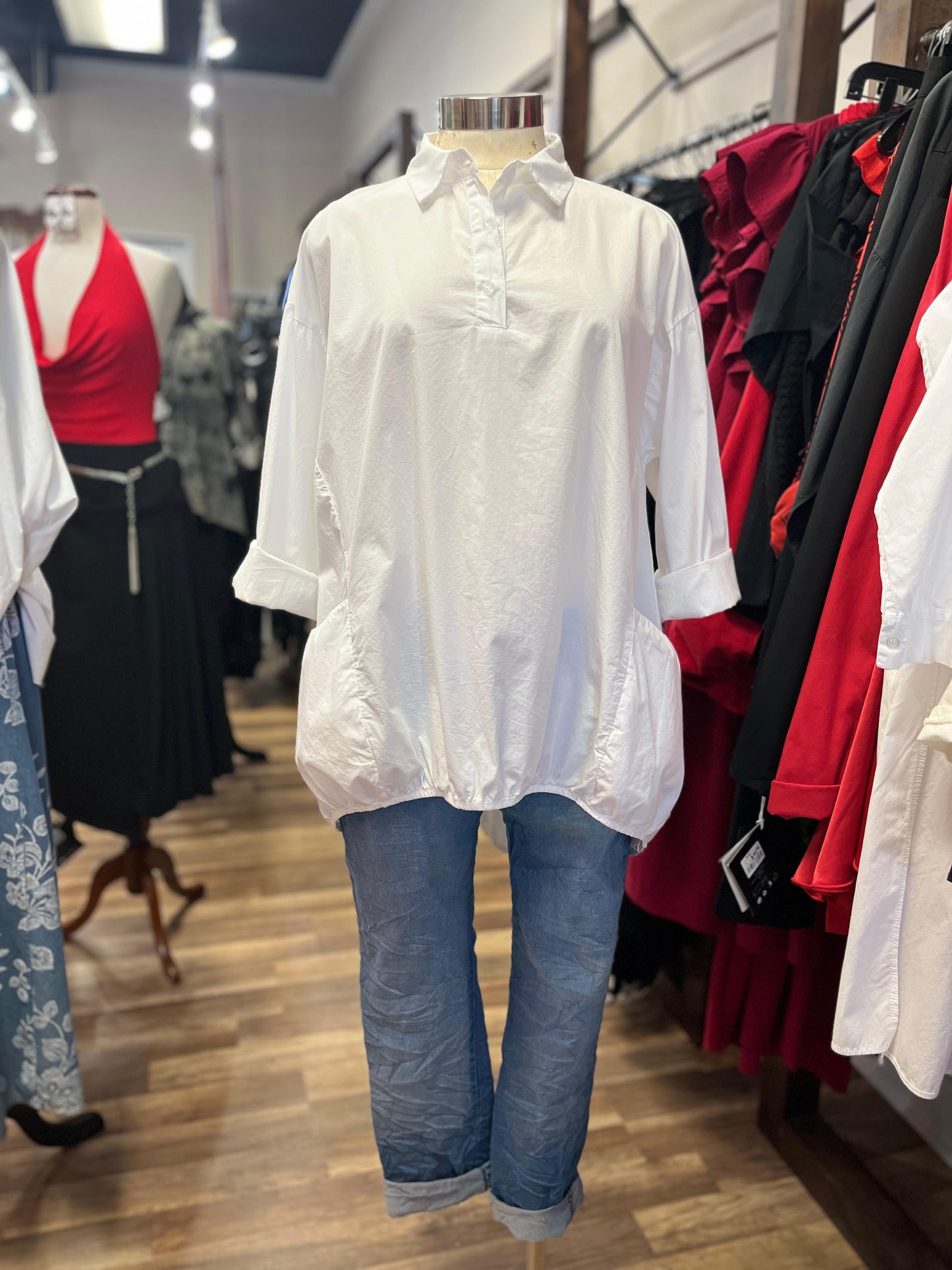 LONG BLOUSE WITH POCKETS