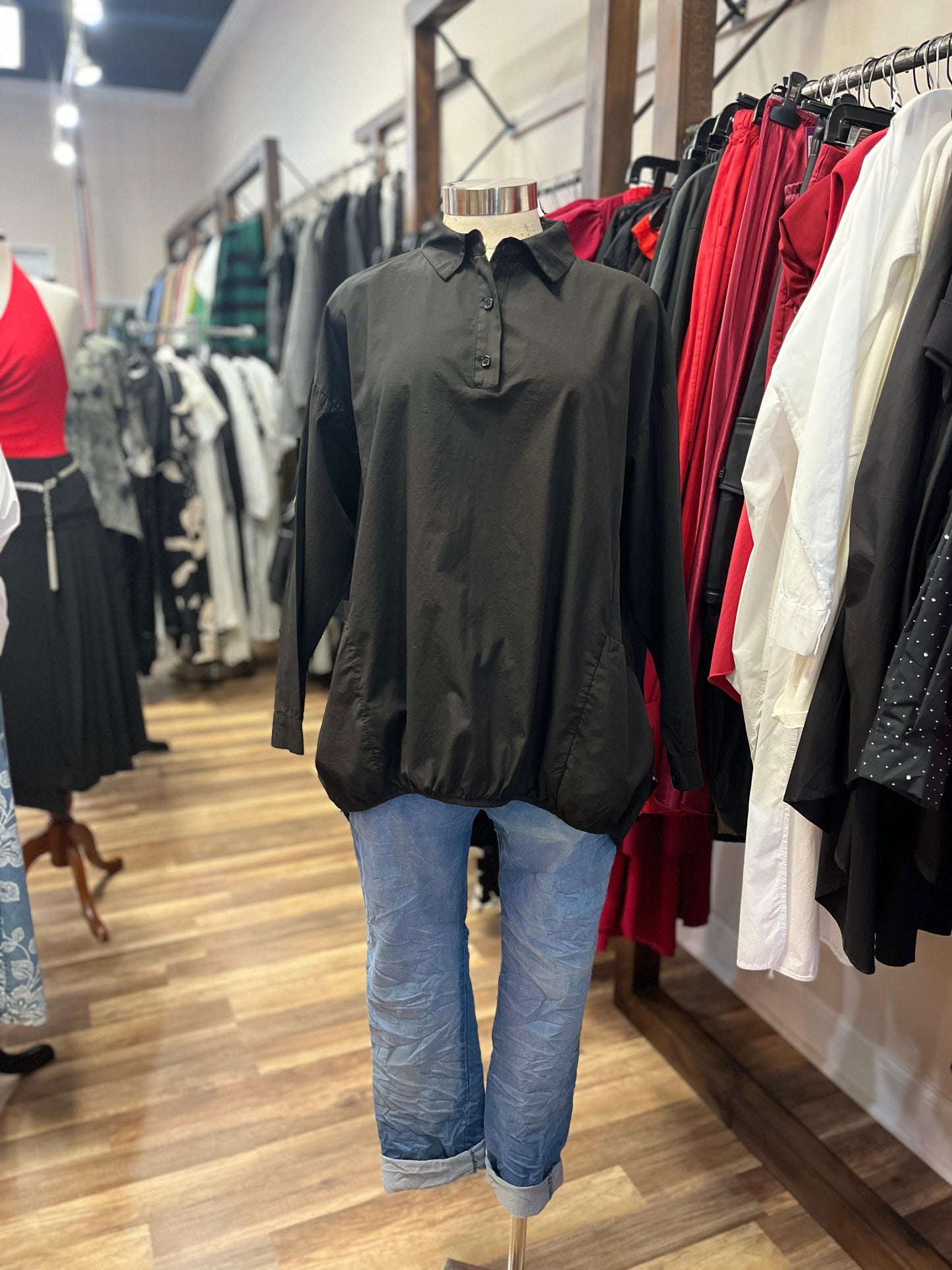 LONG BLOUSE WITH POCKETS