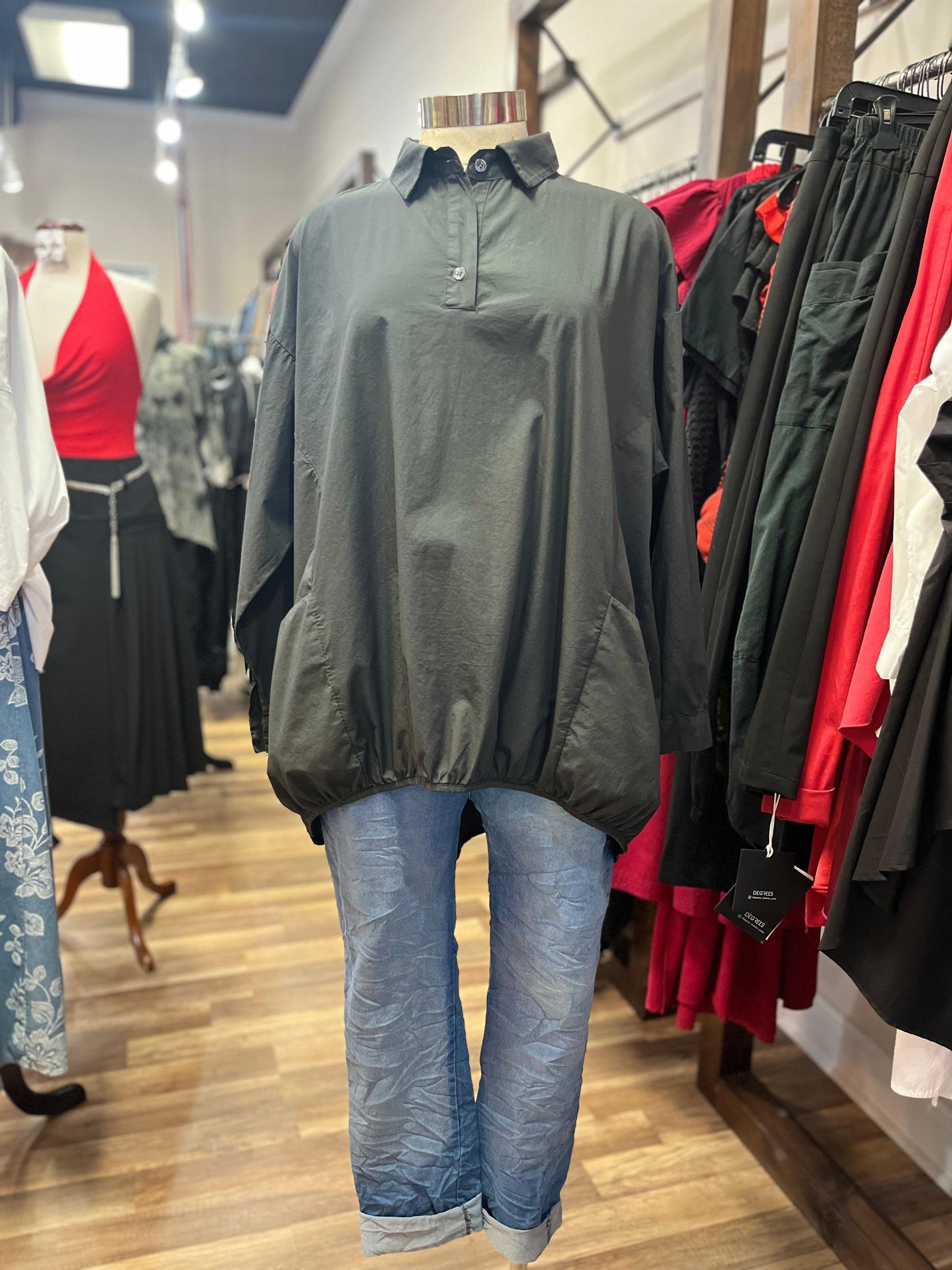 LONG BLOUSE WITH POCKETS