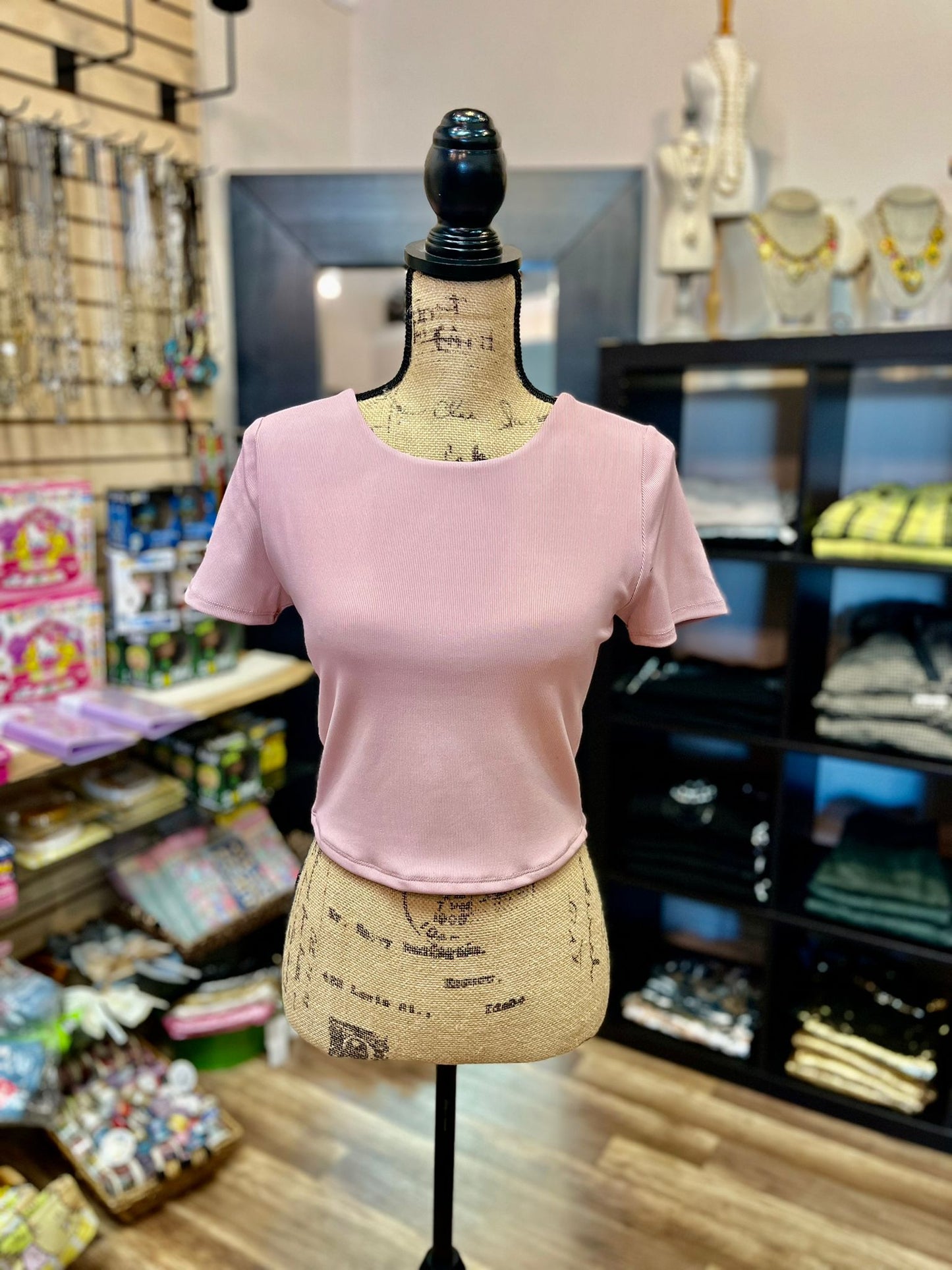 SHORT SLEEVE CROP TOP