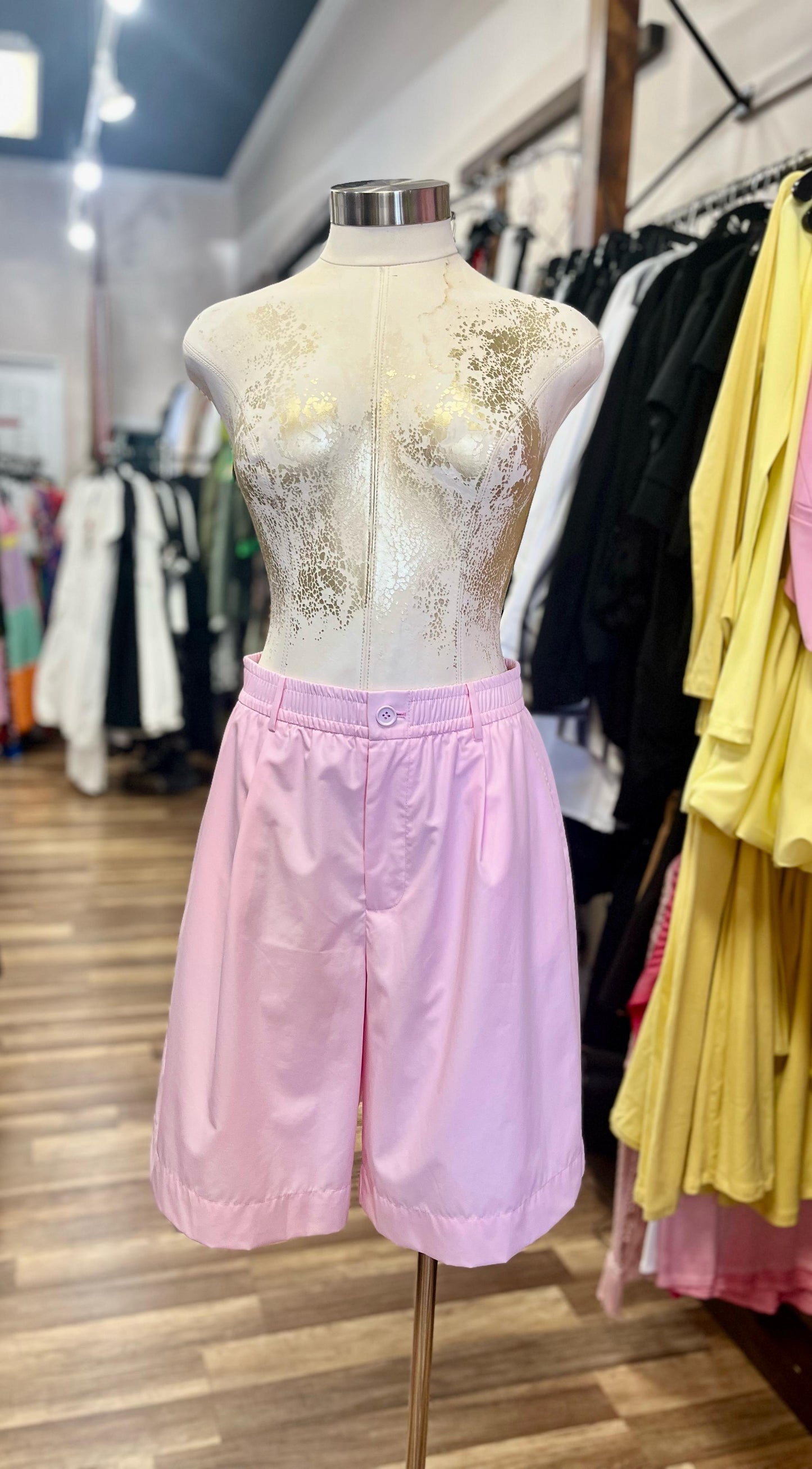 Pastel Pink Dress Shorts