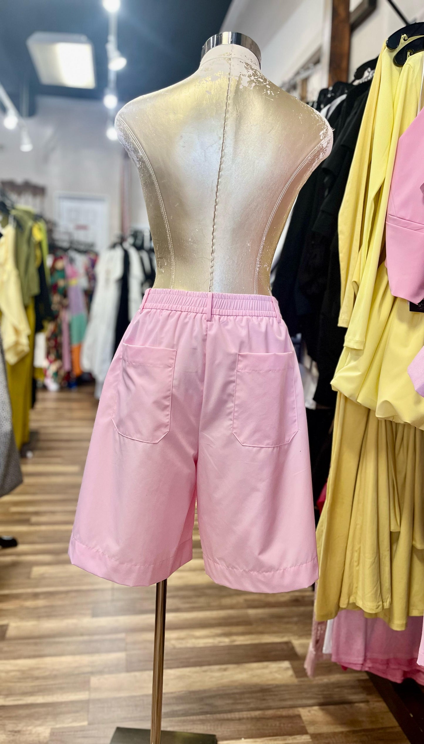 Pastel Pink Dress Shorts