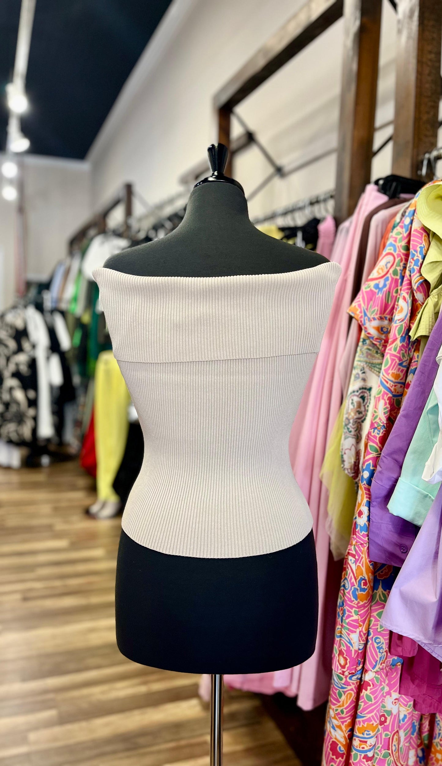 Off The Shoulder Fold Over Sweater Knit Top