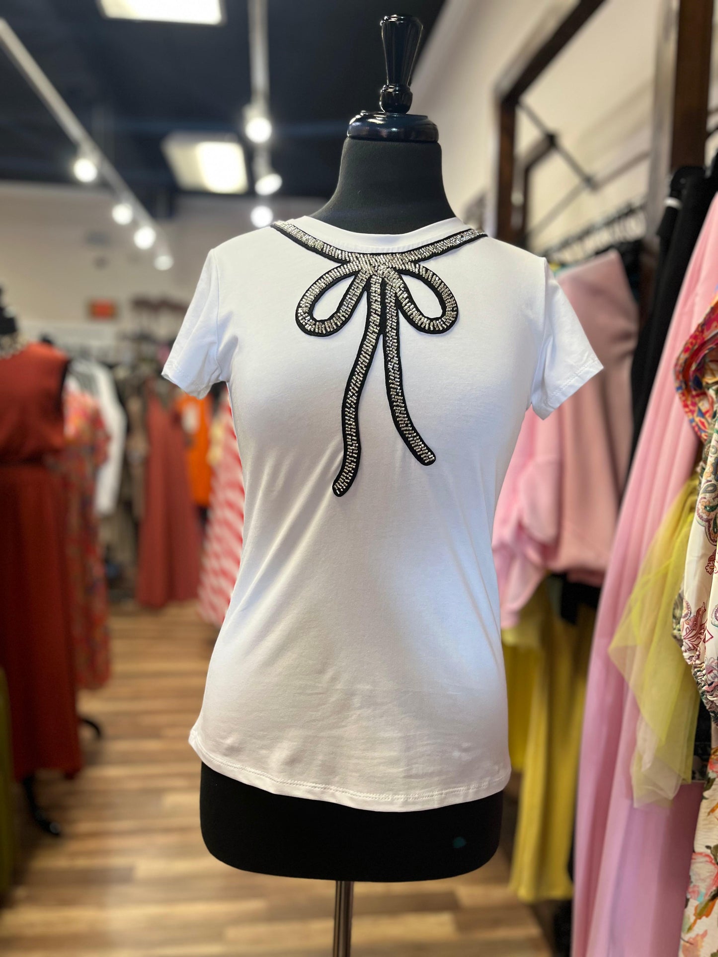 Bow-Neck T-Shirt