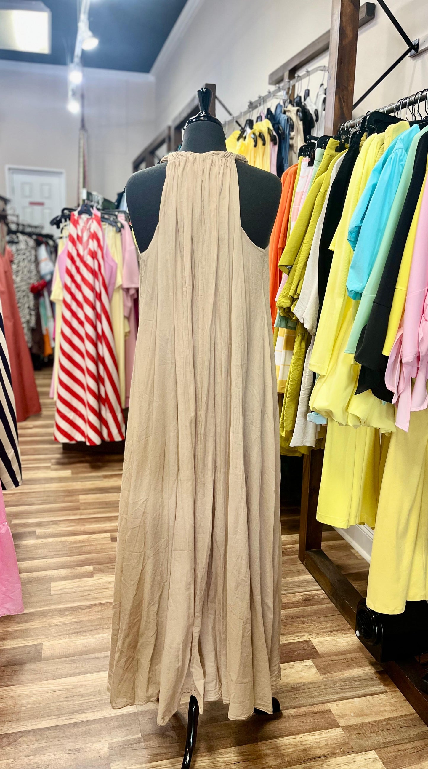 Sleeveless V-neck Dress