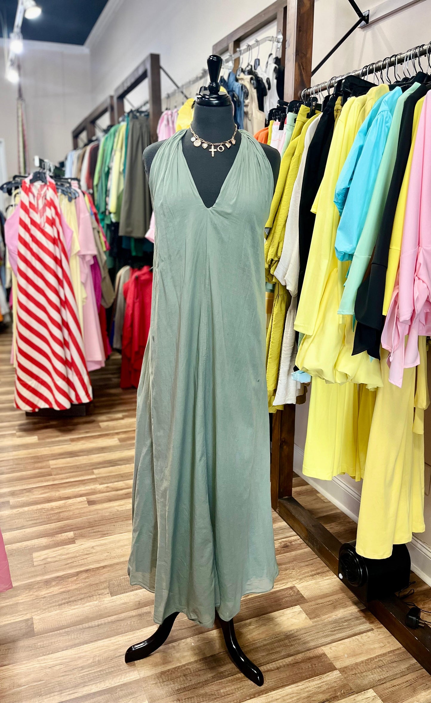 Sleeveless V-neck Dress