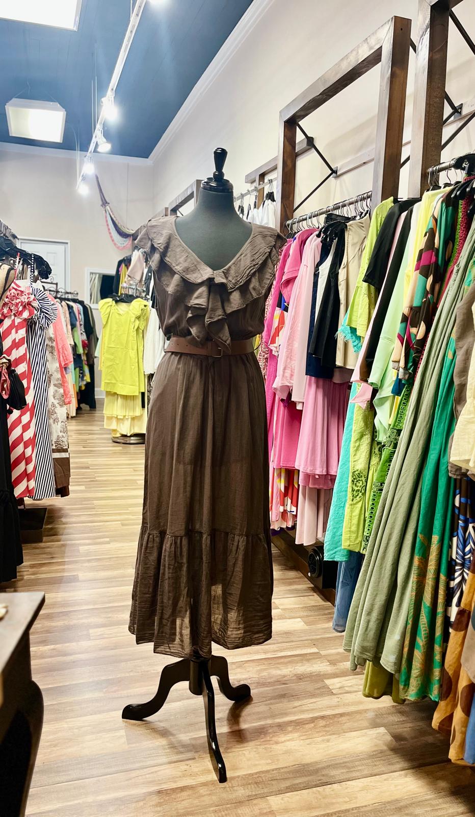 Boho Ruffle Maxi Dress