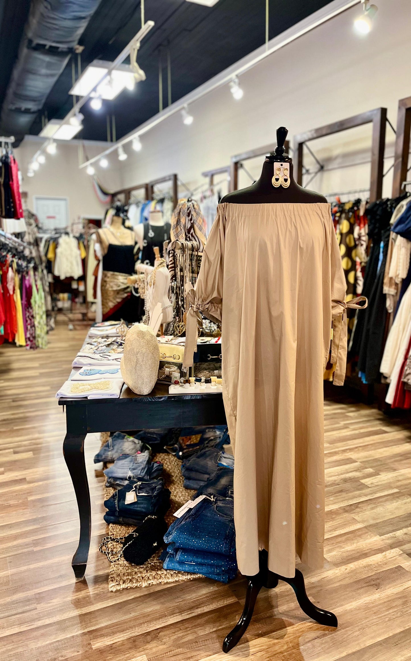 Off-The-Shoulder Maxi Dress