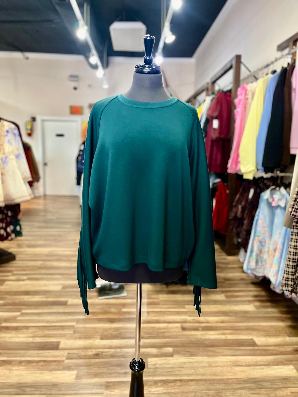 Fringe Sleeve Sweater