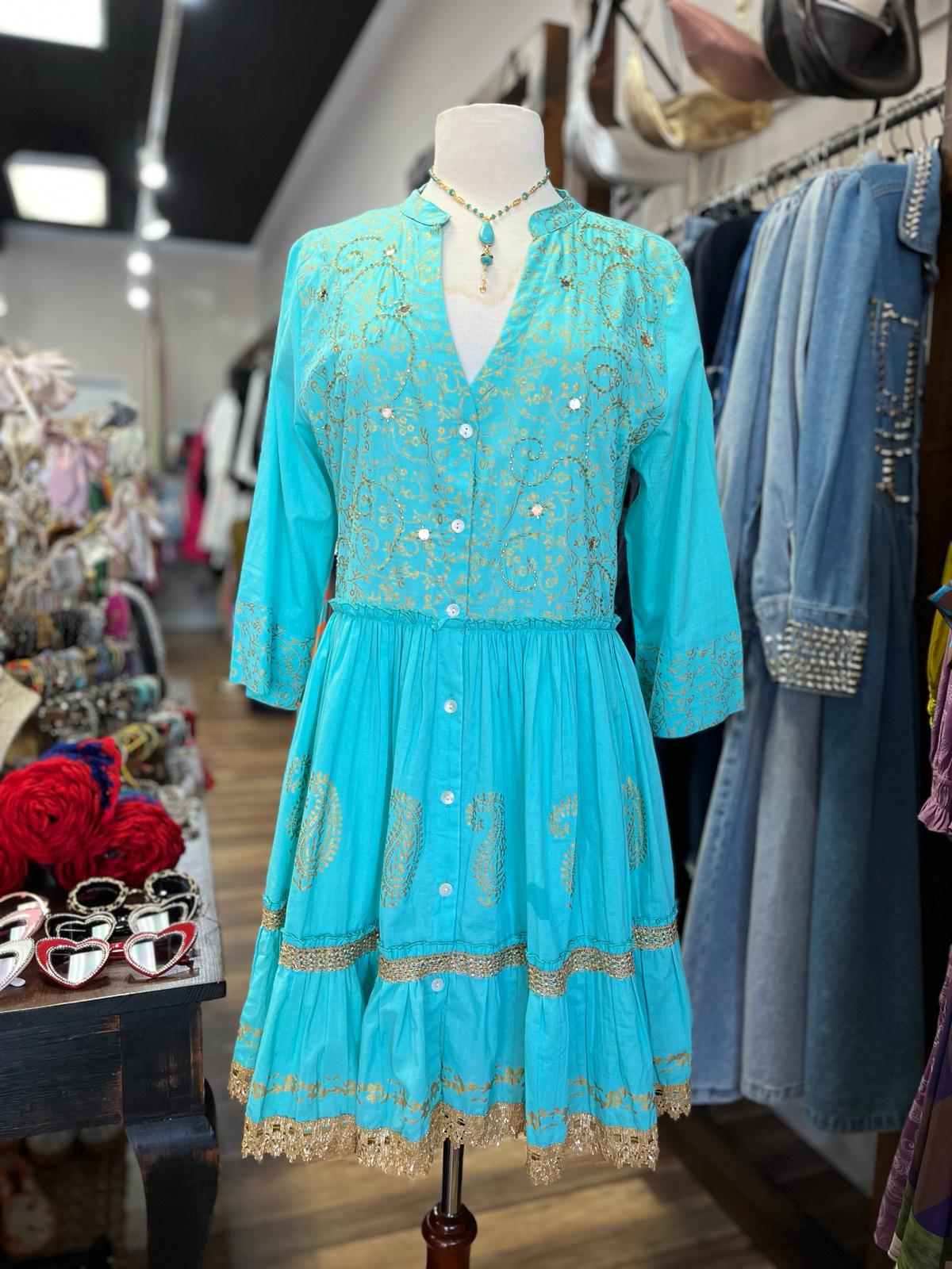 TEAL BOHO DRESSSES