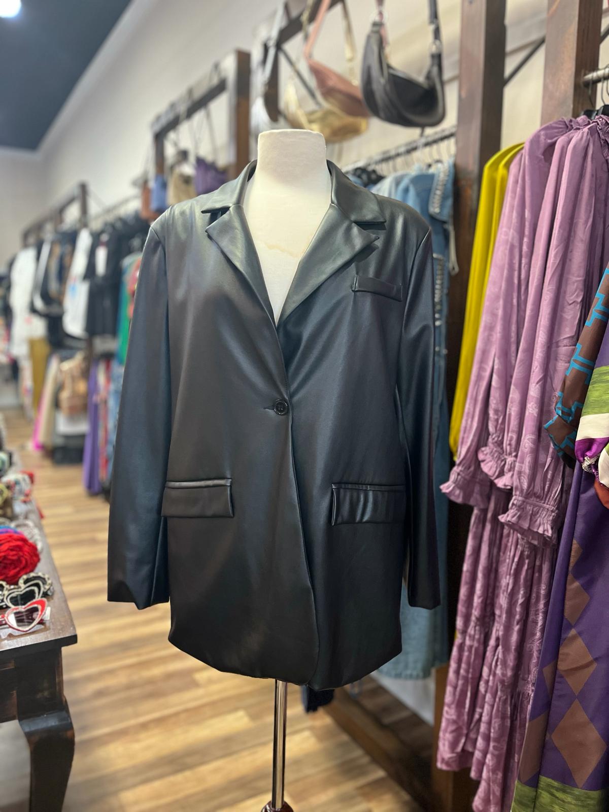 SYNTHETIC LEATHER JACKET