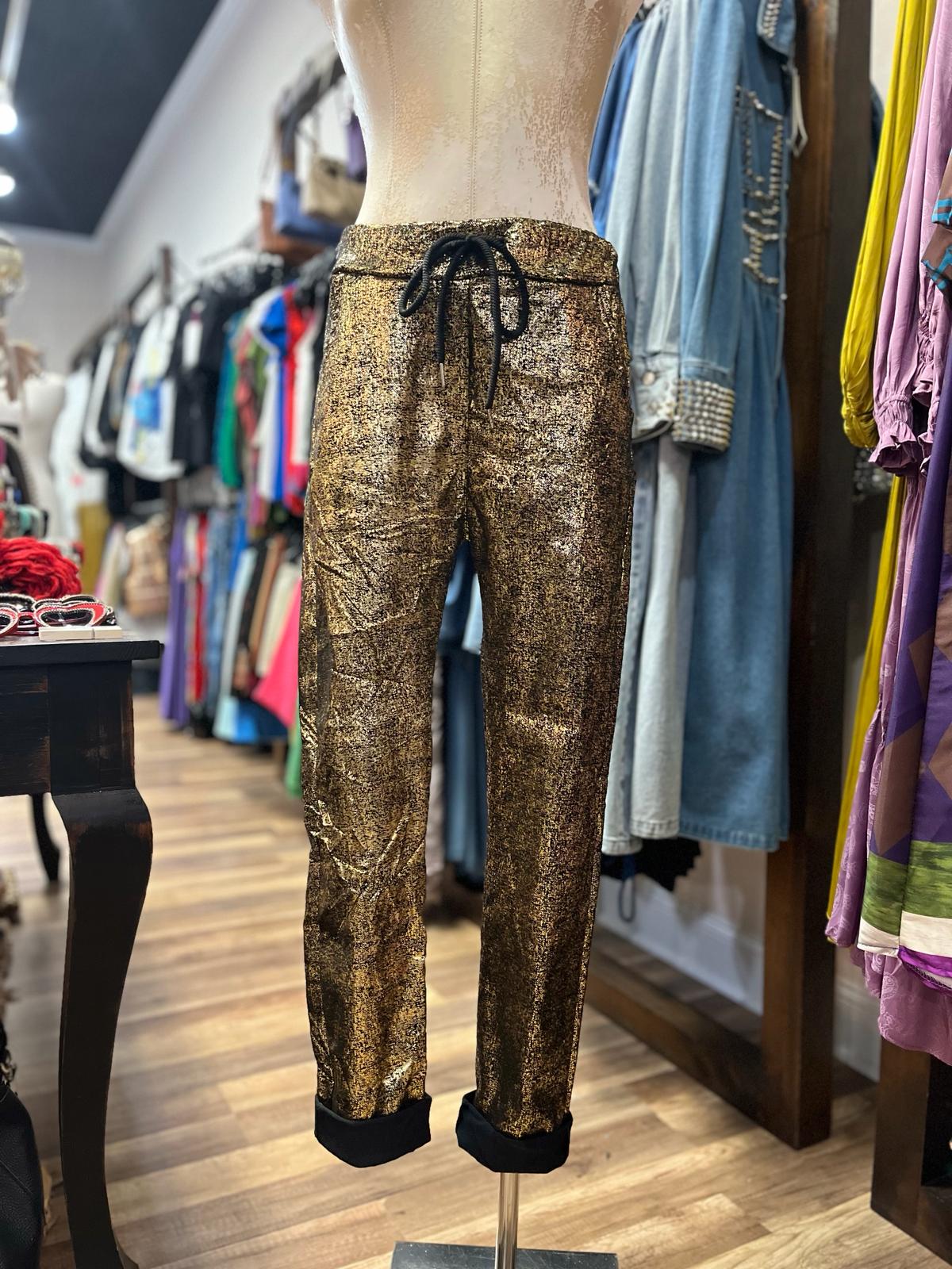 METALLIC COLOR PANTS