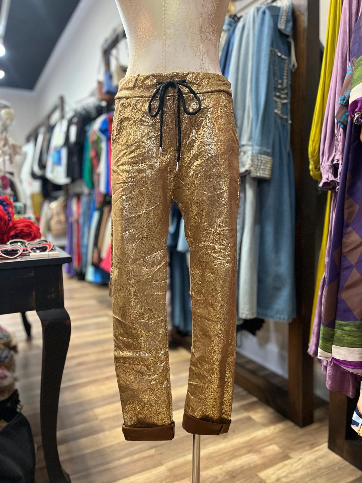 METALLIC COLOR PANTS