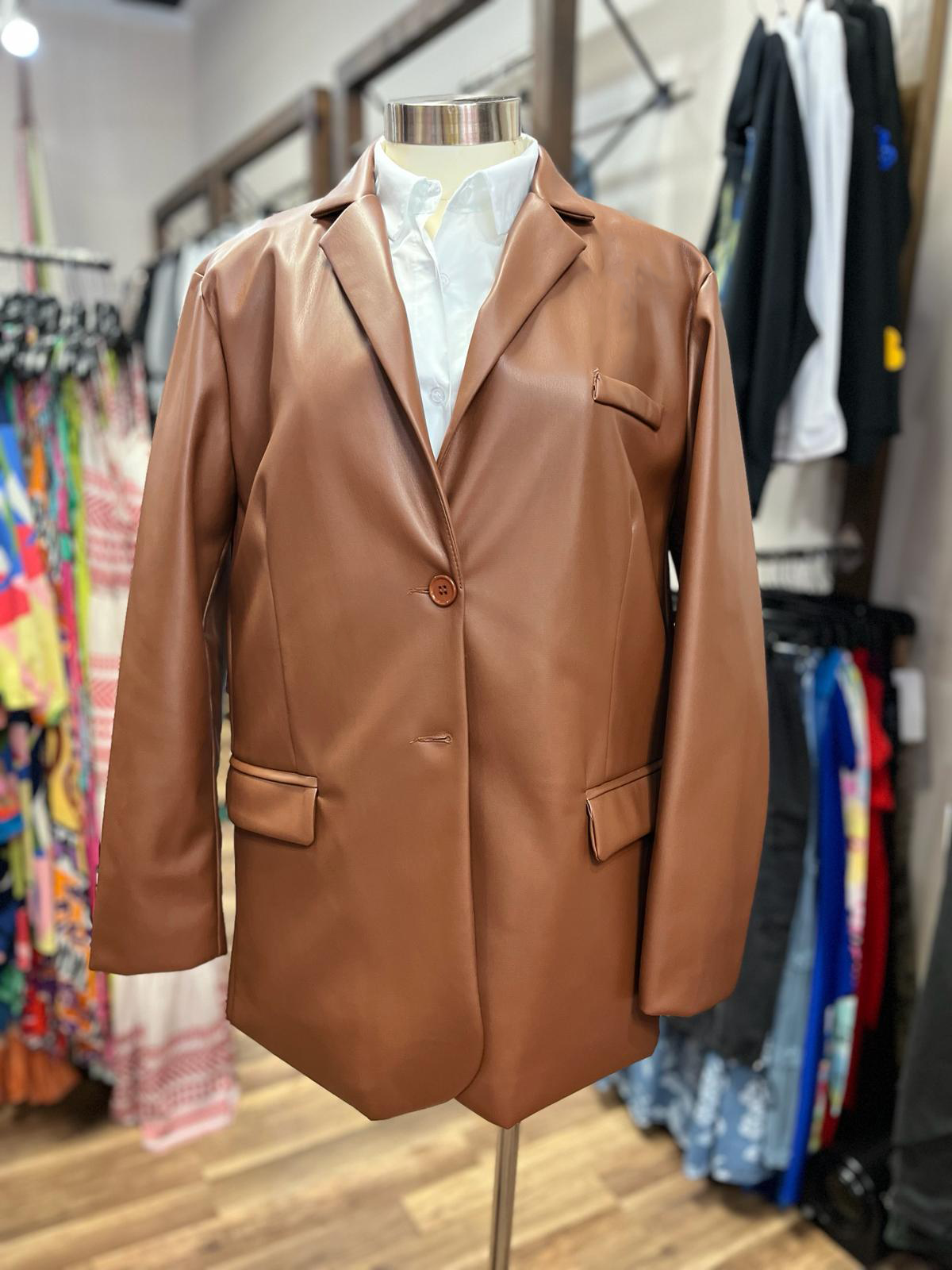 SYNTHETIC LEATHER JACKET