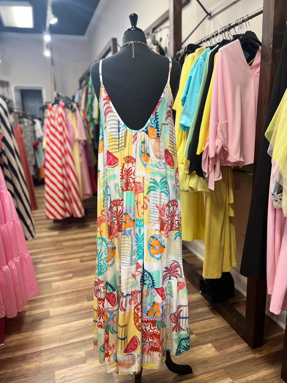 Flamingo Sleeveless Dress