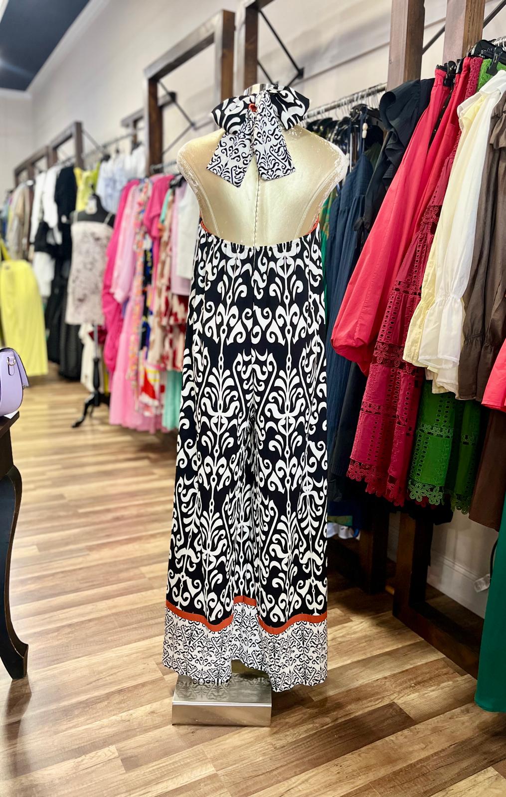 Boho Halter Palazzo Jumpsuit
