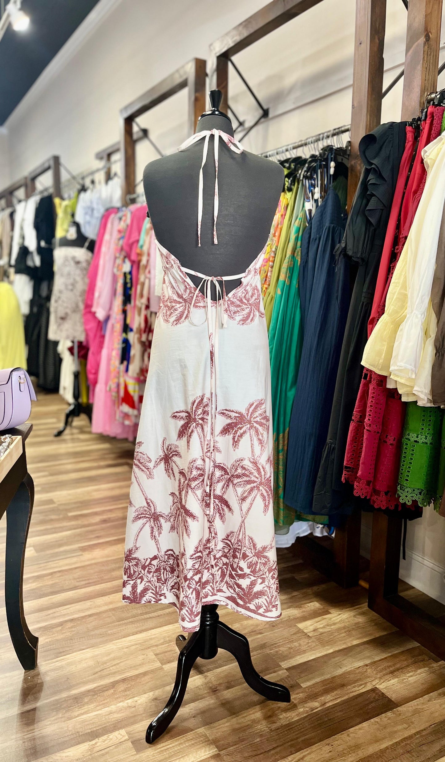 Tropical Print Maxi Dress