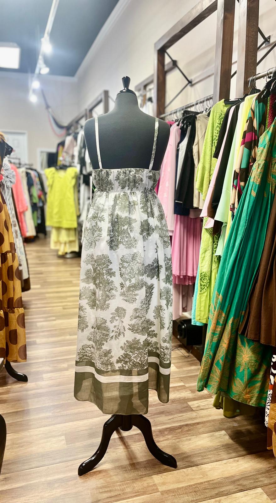 V-neck Empire Waist Maxi Dress