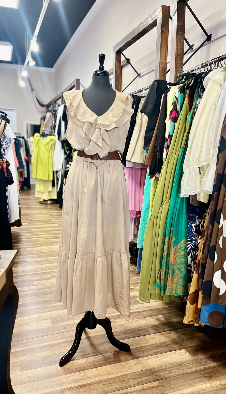 Boho Ruffle Maxi Dress