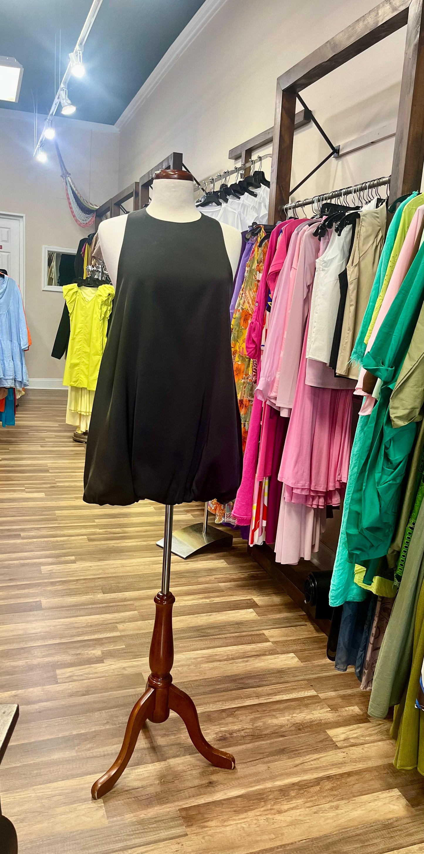 Bubble Hem Mini Dress