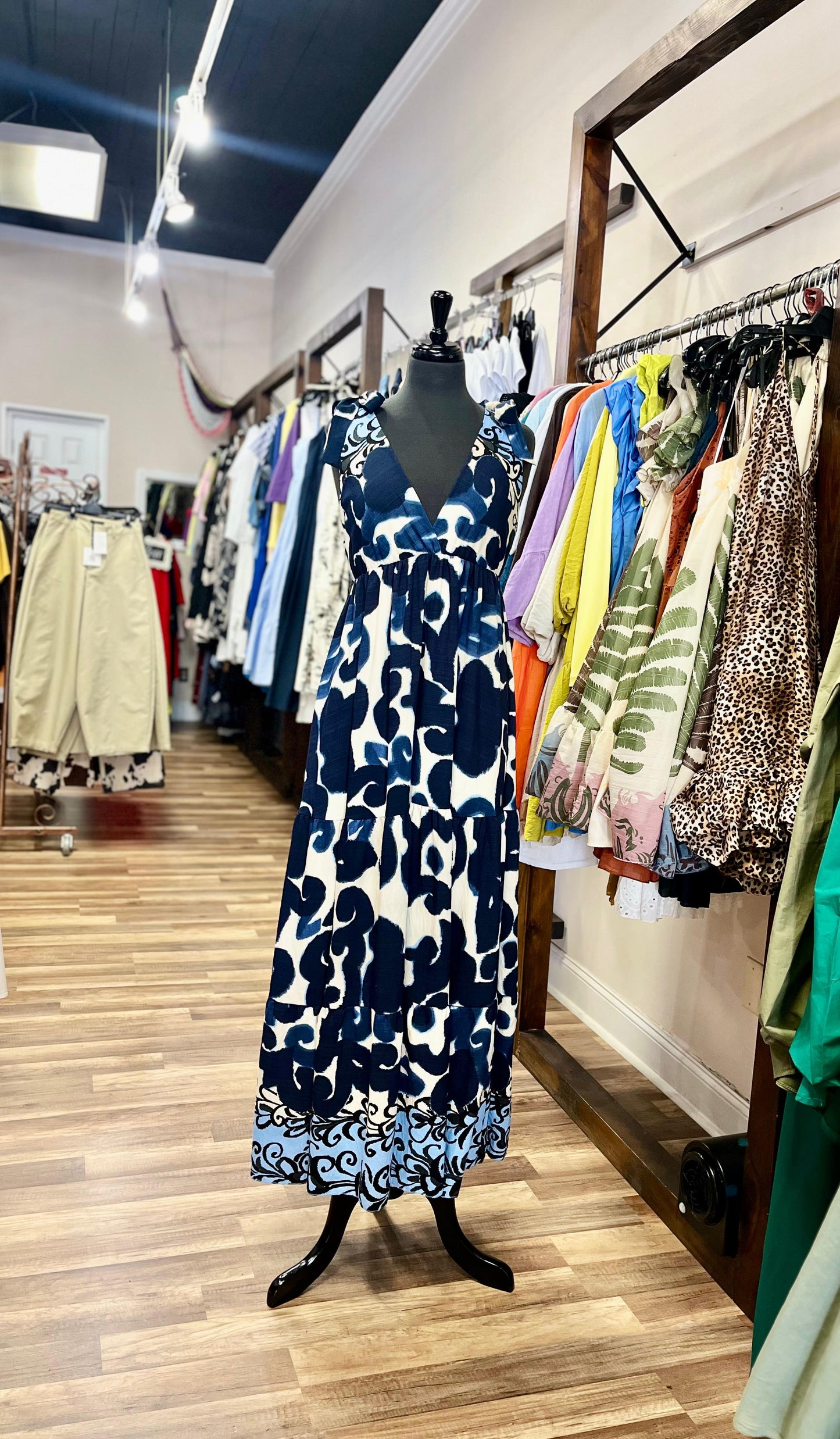 Sleeveless V-Neck Maxi Dress