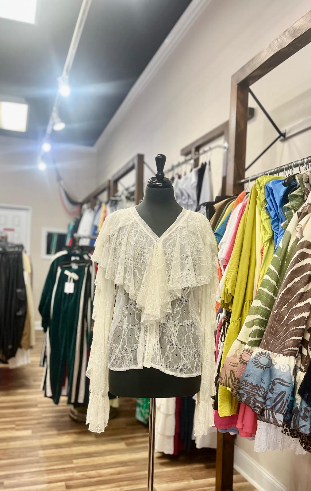 Ruffled Lace Blouse