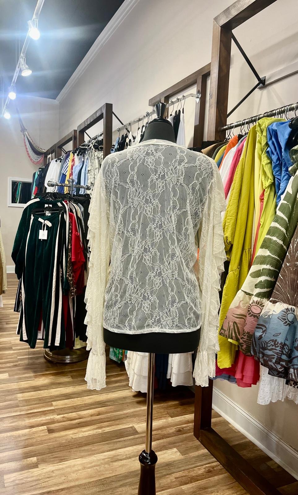 Ruffled Lace Blouse