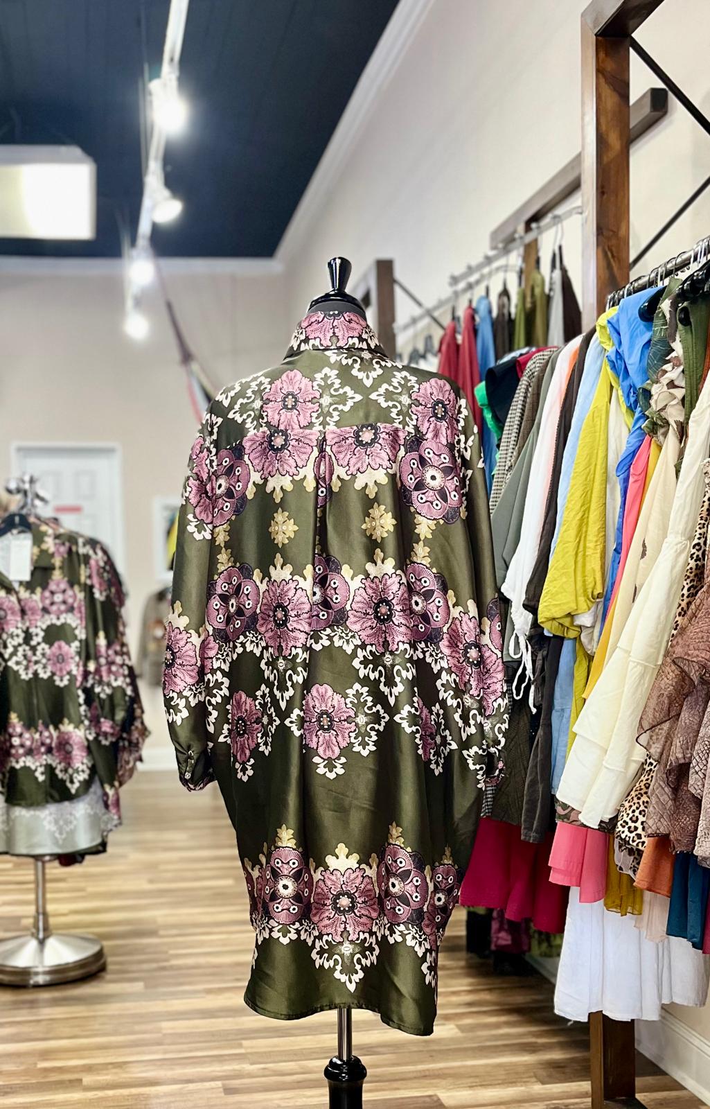 Baroque Floral Print Shirt