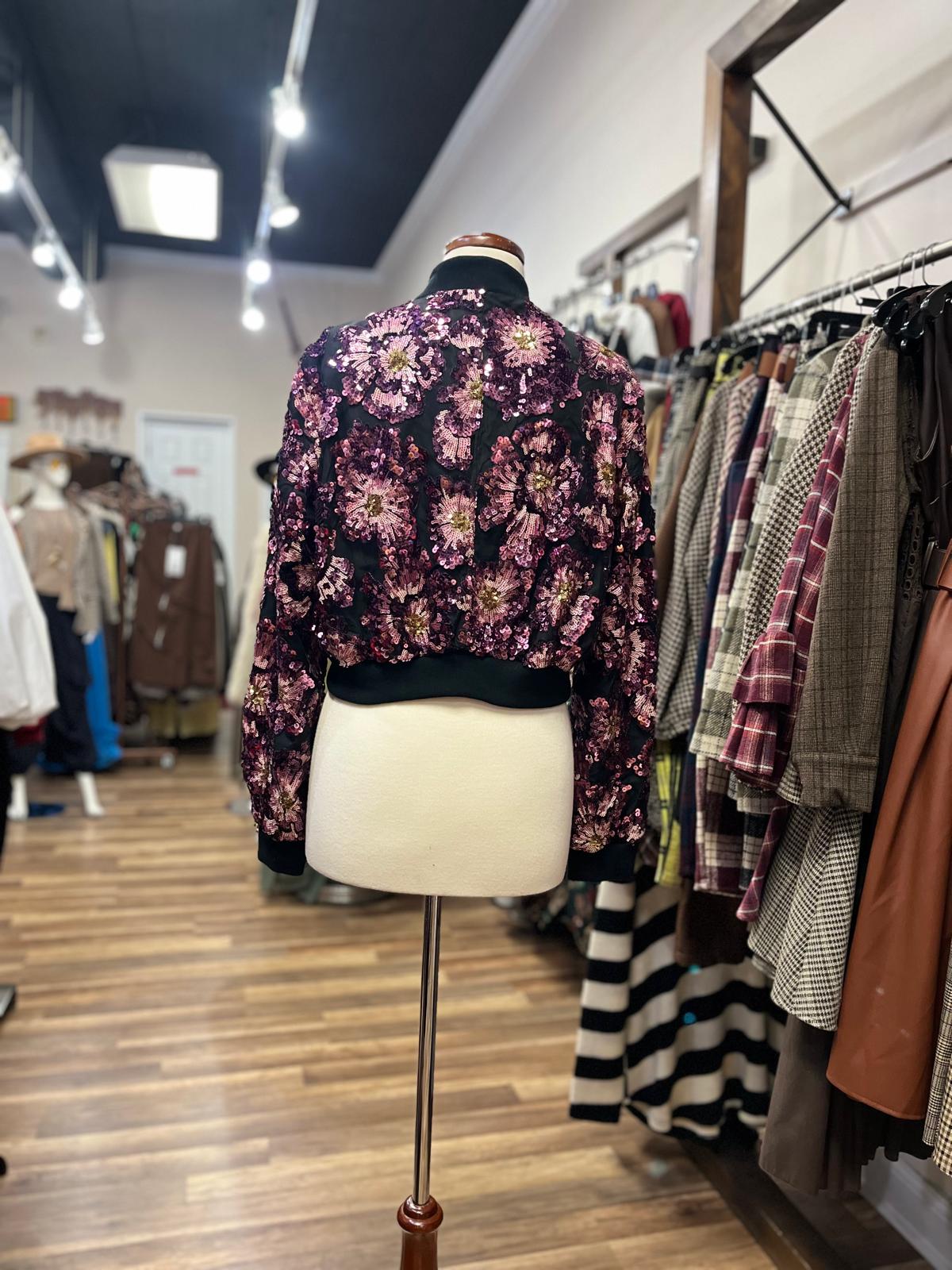 Sequin Bomber Jacket