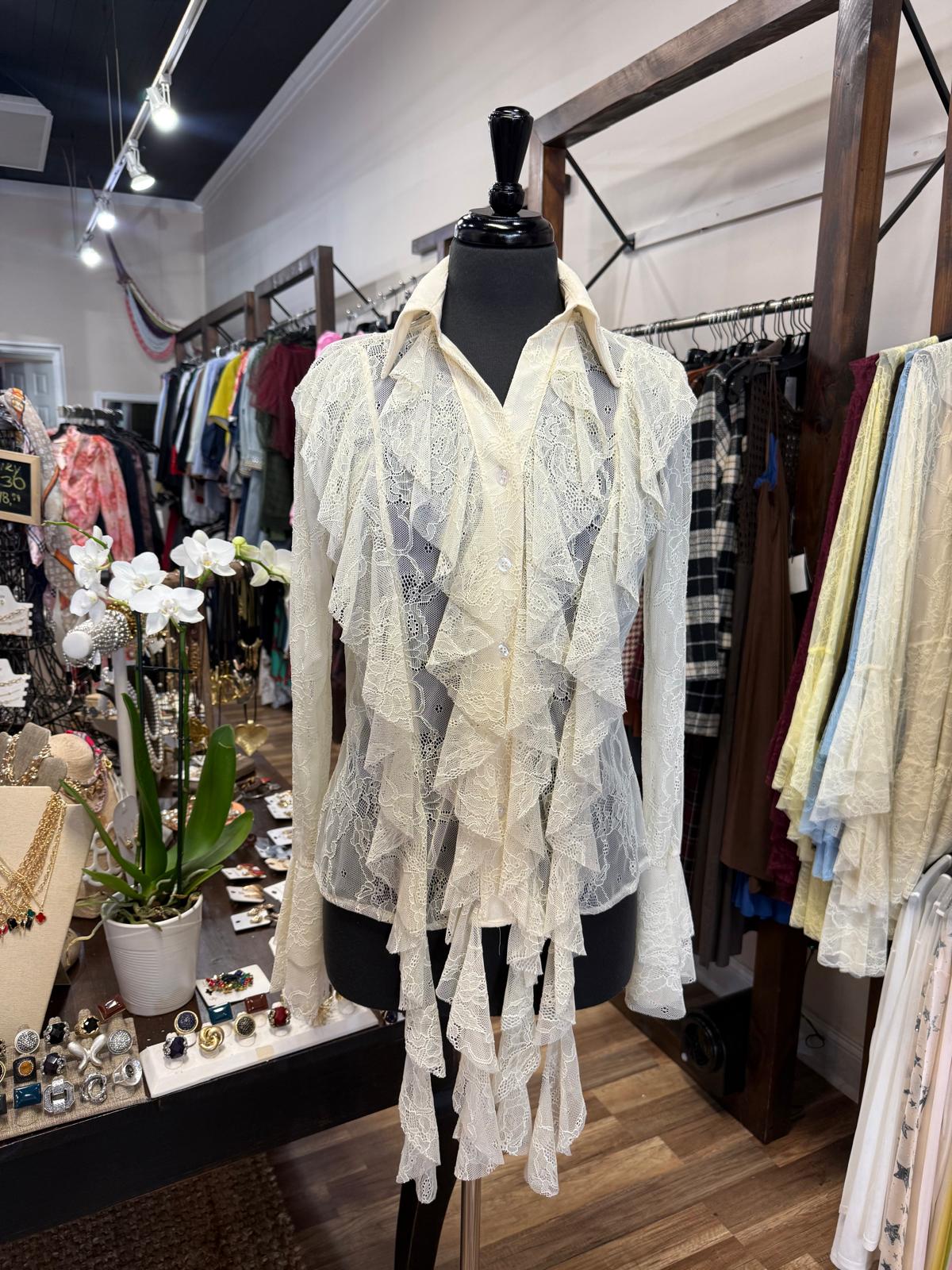 Ruffled Lace Blouse