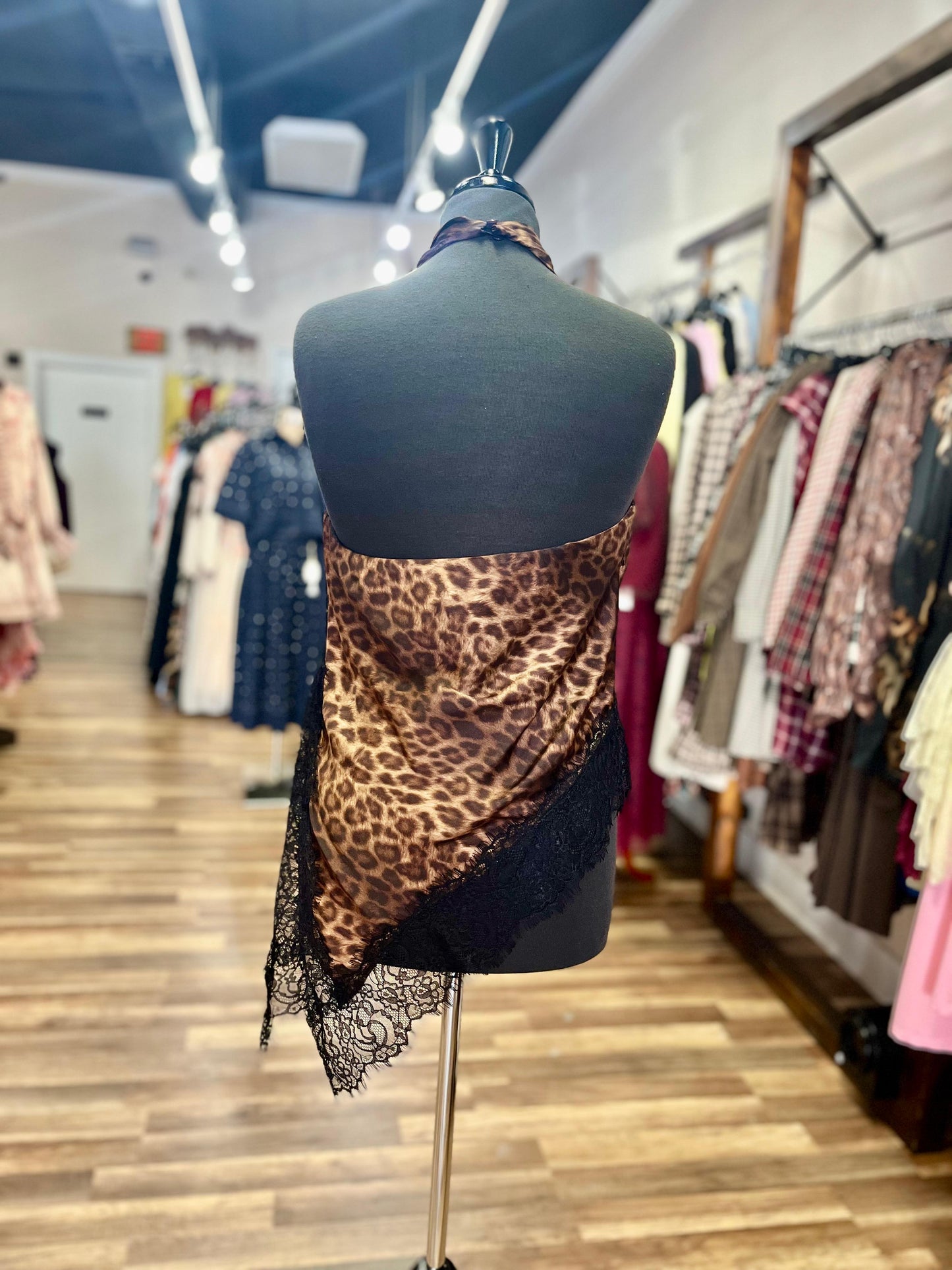 Animal Print Satin Top