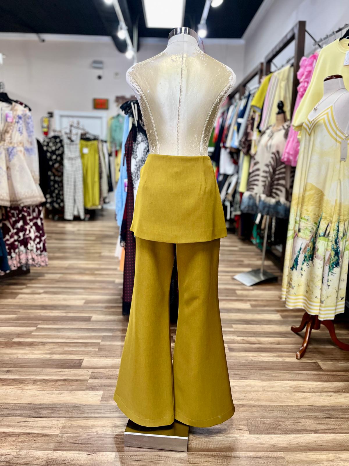 Wrap Panel Wide -Leg Pants