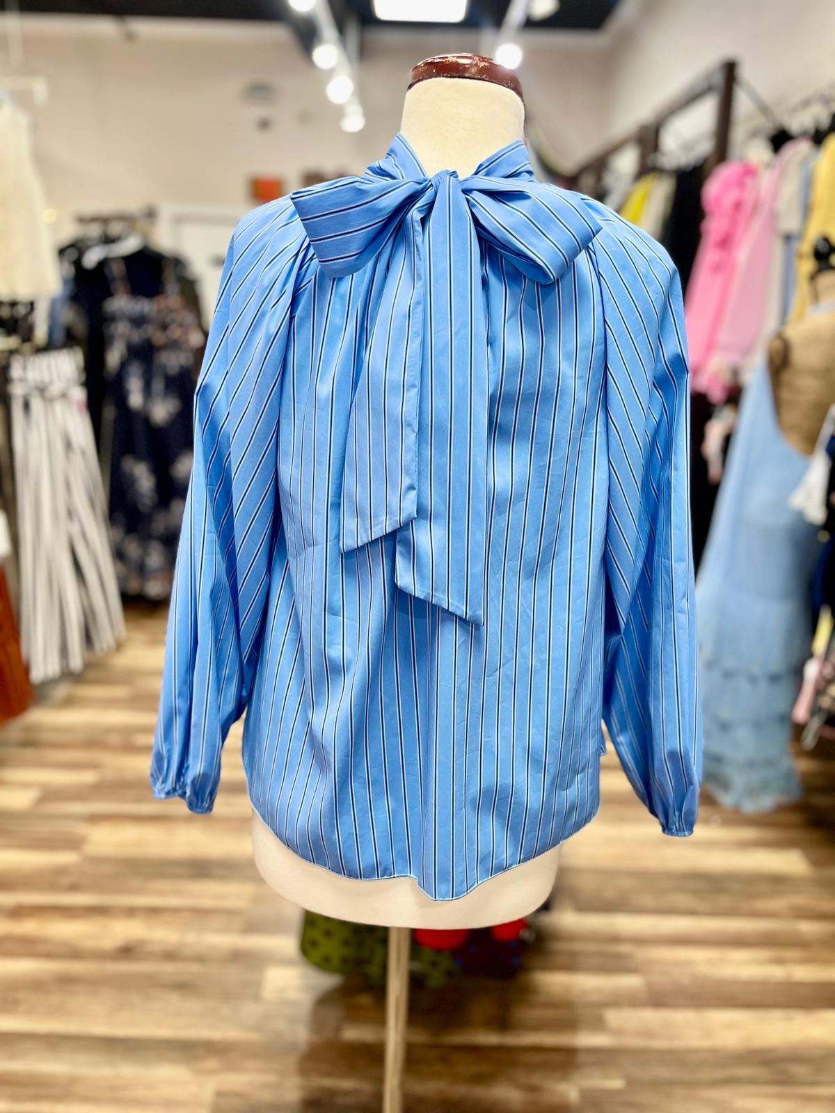 Striped Ruffle Blouse
