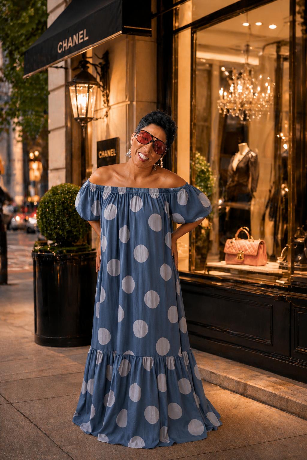 Polka Dot Maxi Dress