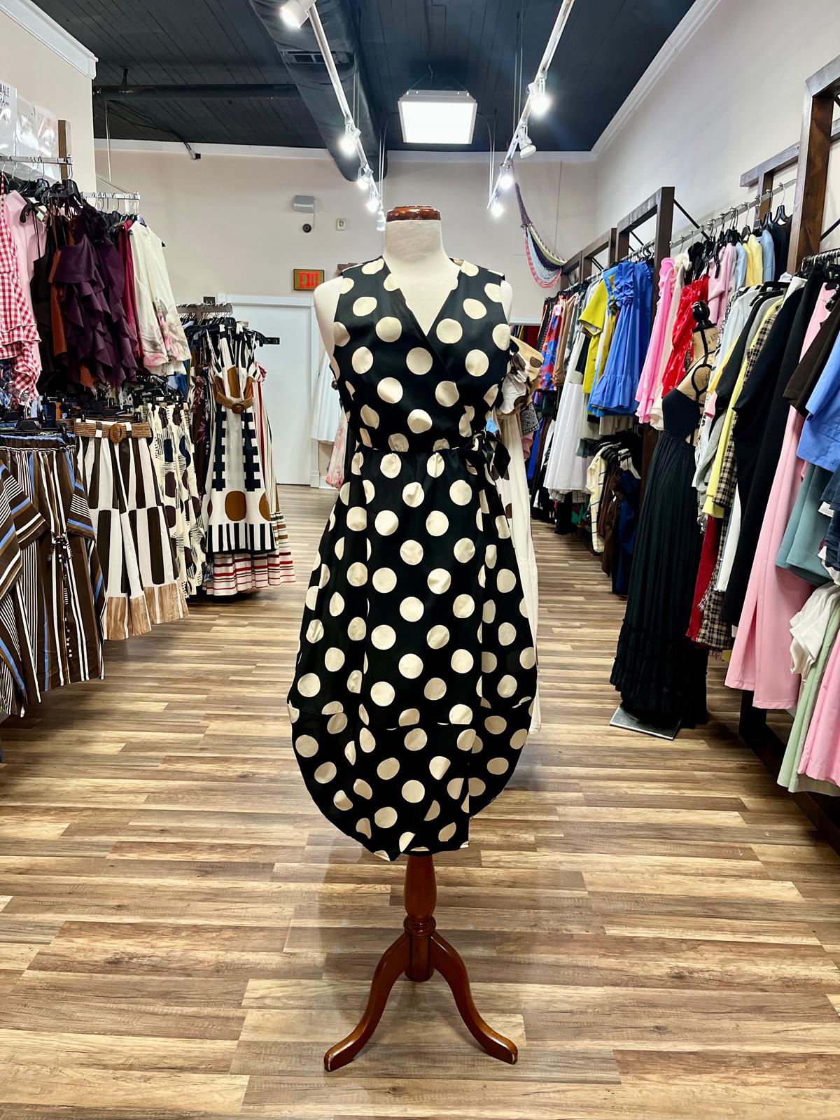 Polka Dot Wrap Dress